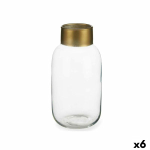 Vaso Trasparente Dorato...