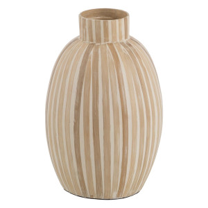 Vaso Bianco Beige Bambù 24...